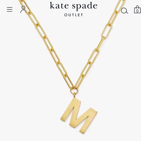 Kate Spade Gold Initial Necklace - Picture 1 of 6